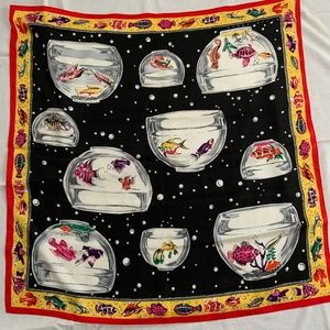 Perry Ellis fishbowl silk scarf